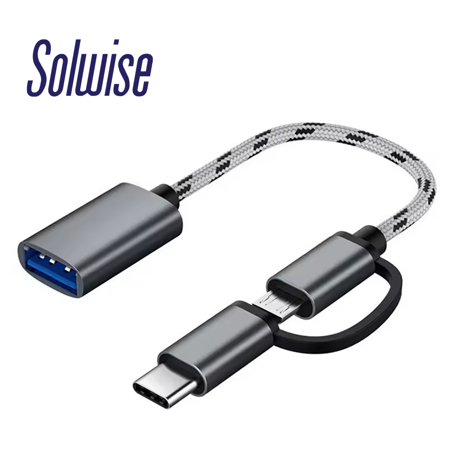 2-in-1 USB Type-A to USB Type-C / Micro USB Adapter