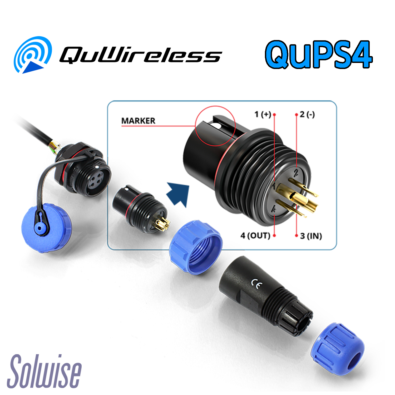 WI-QPSP4 QuWireless IP68 Socket