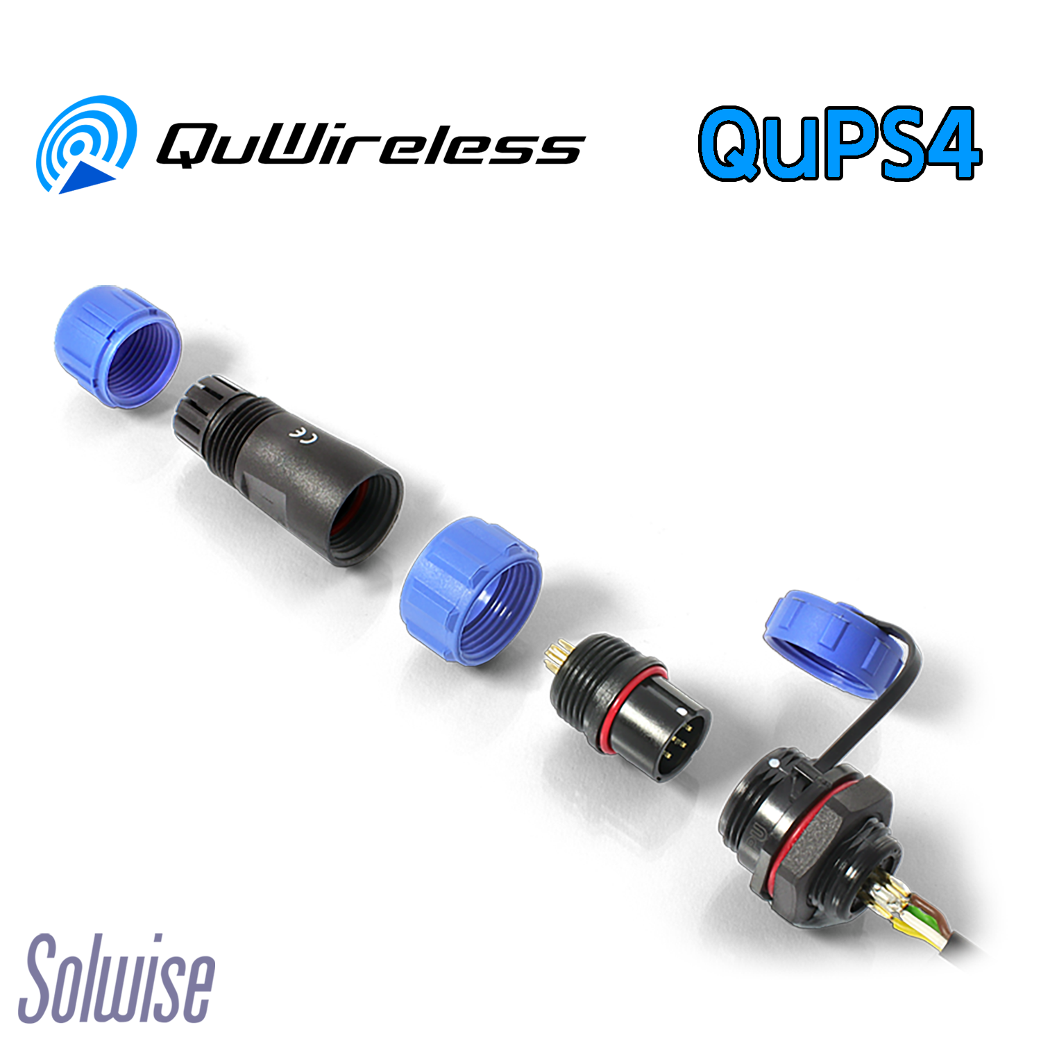 QuPS4 WI-QPSP4 QPSP4 QuWireless Outdoor power socket & plug 4 PIN set