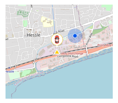 Louise's campervan tracked to Solwise office
